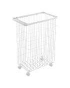 Wasmand met hoeken wit - 28x46,5x61 cm