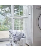 Wasmand met hoeken wit - 28x46,5x61 cm