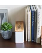 Boîte à accessoires à 3 niveaux avec couvercle blanche - 24x8x11.5 cm