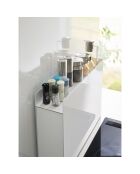 Etagère à épices coulissante blanche - 12.5x50-93x36.7 cm