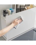 Etagère à épices coulissante blanche - 12.5x50-93x36.7 cm