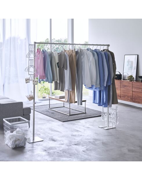 Opvouwbaar droogrek voor binnen wit - 175x25x160 cm