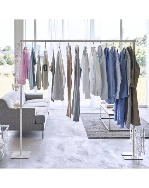 Opvouwbaar droogrek voor binnen wit - 175x25x160 cm