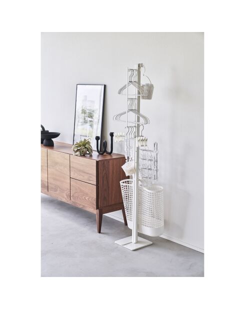 Opvouwbaar droogrek voor binnen wit - 175x25x160 cm