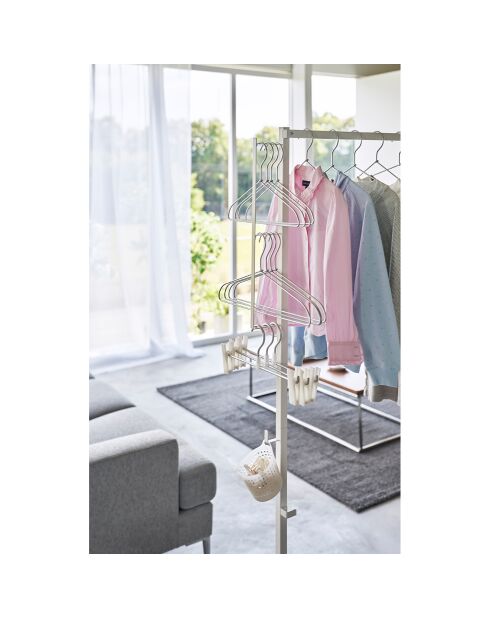 Opvouwbaar droogrek voor binnen wit - 175x25x160 cm