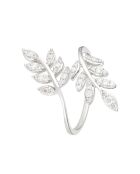 Bague Conte Florale Diamants 0.3 ct or blanc