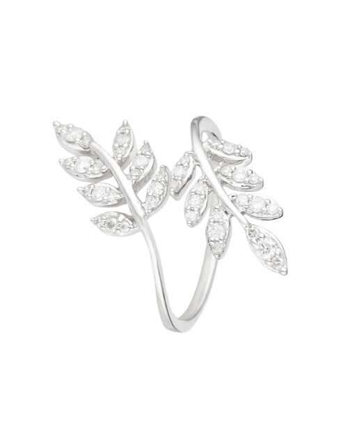 Bague Conte Florale Diamants 0.3 ct or blanc