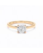 Bague Solitaire Délicate Diamant 0.5 ct or jaune