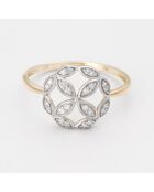 Bague Rosetta Diamants 0.1 ct or jaune