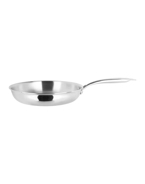 Poele Inox grise - D.24 cm