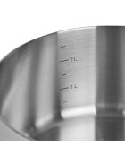 Grauer Kochtopf aus Edelstahl - D.20 cm