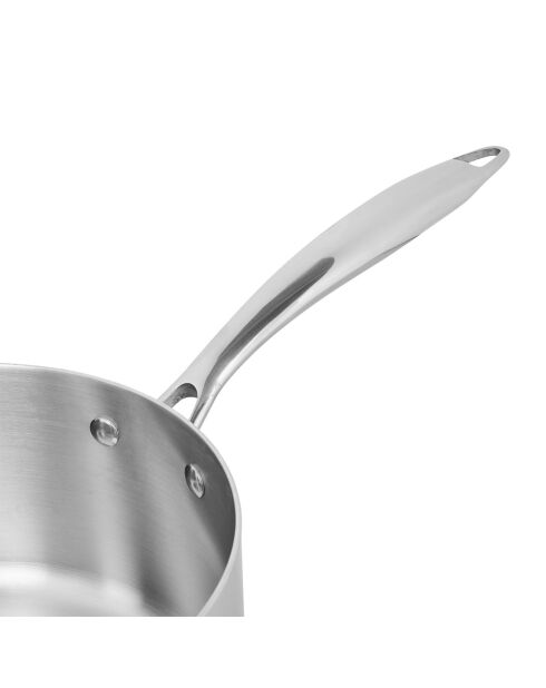 Grauer Kochtopf aus Edelstahl - D.20 cm