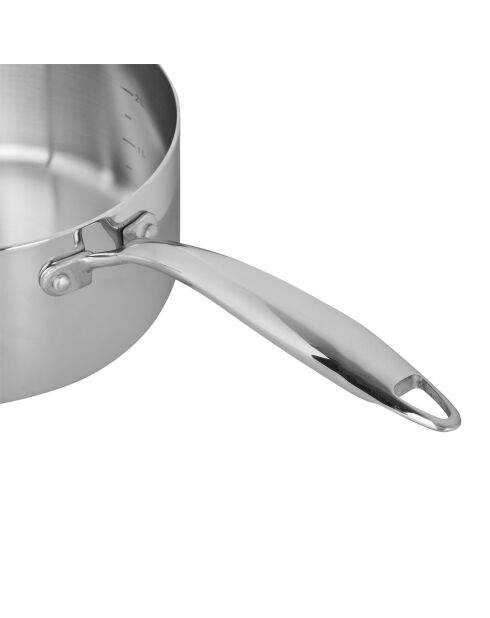 Grauer Kochtopf aus Edelstahl - D.20 cm