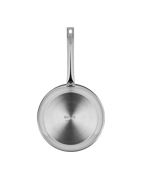 Poele Inox gris - D.28 cm