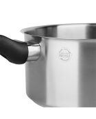 Grauer Kochtopf aus Edelstahl - D.20 cm