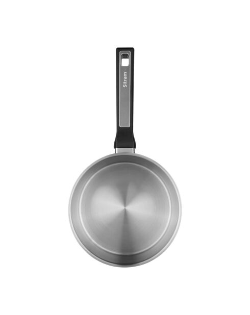 Grauer Kochtopf aus Edelstahl - D.20 cm