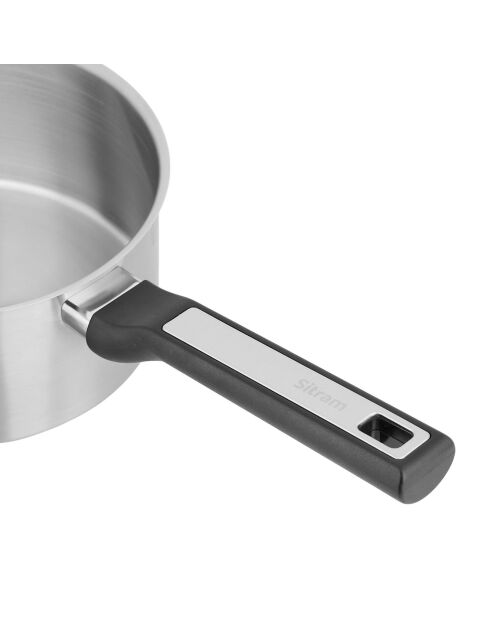 Grauer Kochtopf aus Edelstahl - D.20 cm