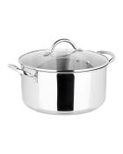 Grijze roestvrijstalen stoofpot - D.24 cm