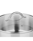 Grijze roestvrijstalen stoofpot - D.24 cm