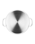 Grijze roestvrijstalen stoofpot - D.24 cm