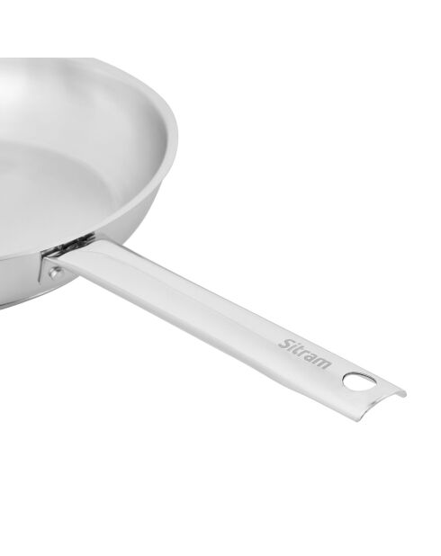 Poele Inox gris - D.24 cm