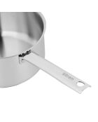 Grauer Kochtopf aus Edelstahl - D.16 cm