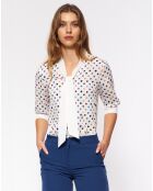 Blouse Lola ecru/violet