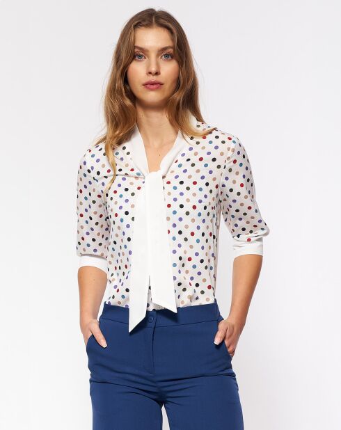 Blouse Lola ecru/violet