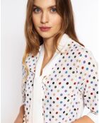 Blouse Lola ecru/violet