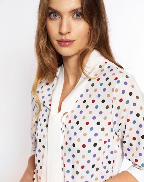 Blouse Lola ecru/violet