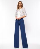 Blouse Lola ecru/violet