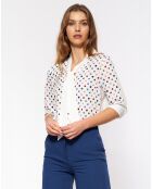 Blouse Lola ecru/violet