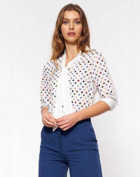 Blouse Lola ecru/violet