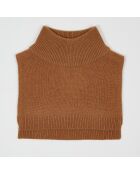 Plastron 100% Cachemire col montant en côtes Carla mocha