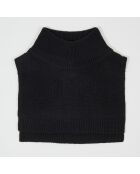 Plastron 100% Cachemire col montant en côtes Carla noir