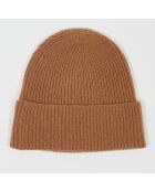 Bonnet 100% Cachemire maille perle Bonny mocha