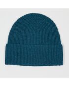 Bonnet 100% Cachemire maille perle Bonny heathered teal