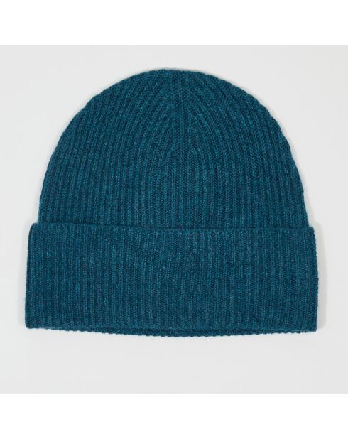 Bonnet 100% Cachemire maille perle Bonny heathered teal
