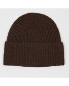 Bonnet 100% Cachemire maille perle Bonny brownie