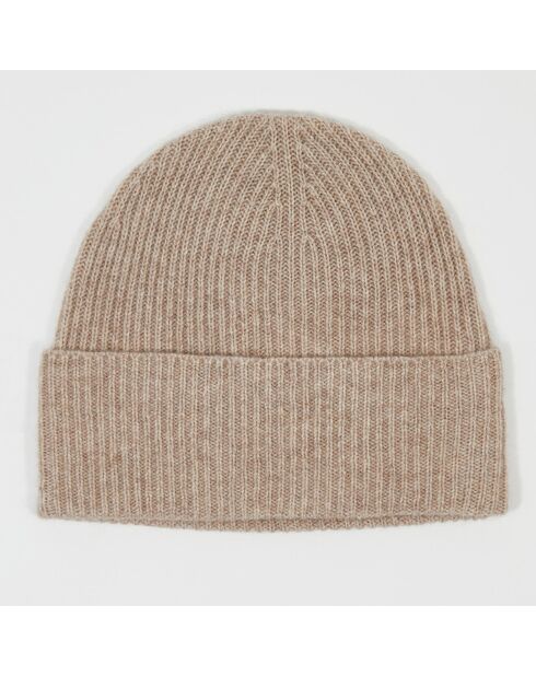 Bonnet 100% Cachemire maille perle Bonny chestnut