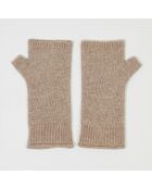 Mitaines 100% Cachemire poignets en côtes Mindy chestnut