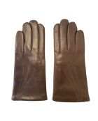 Gants en Cuir d'Agneau Waves taupe foncé