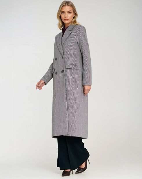 Manteau Assia herringbone