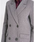 Manteau Assia herringbone