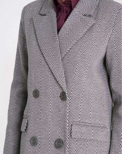 Manteau Assia herringbone