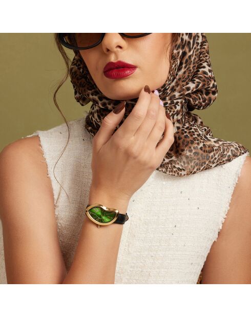 Montre Femme Old Money en Cuir noire