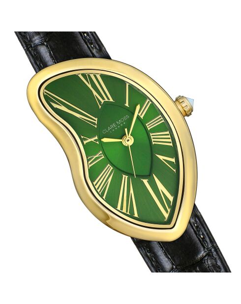 Montre Femme Old Money en Cuir noire