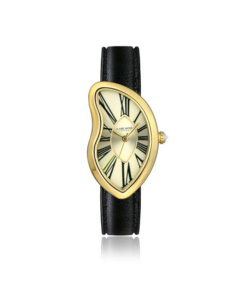 Montre Femme Old Money en Cuir noire