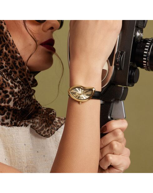 Montre Femme Old Money en Cuir noire