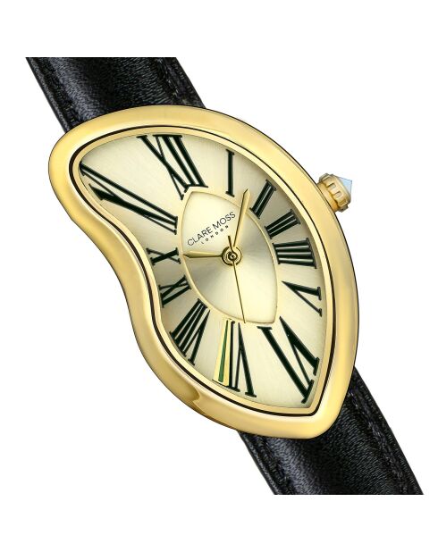 Montre Femme Old Money en Cuir noire